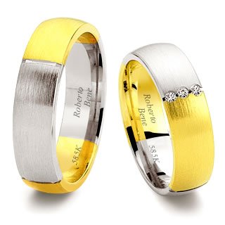 modern tarz altın evlilik yüzüğü