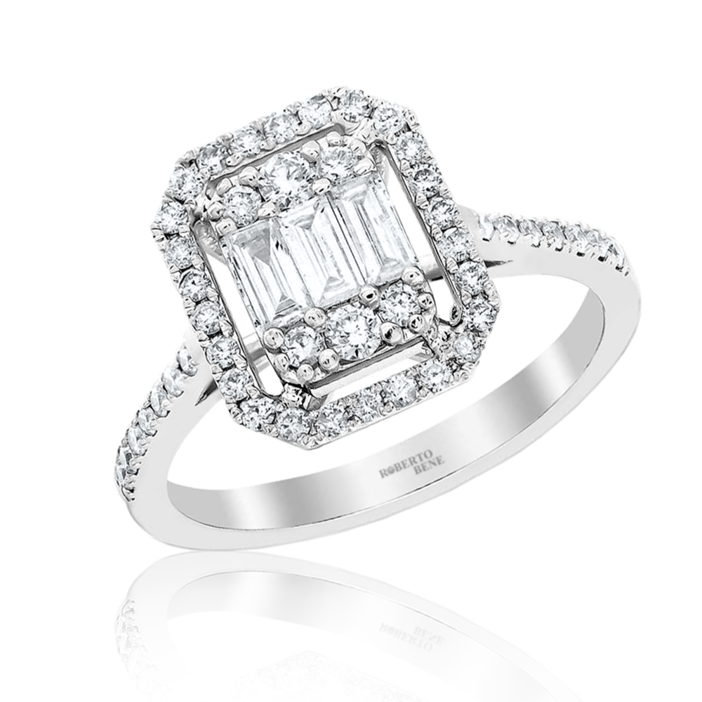 0.61 Karat Baget Pırlanta Tektaş Yüzük