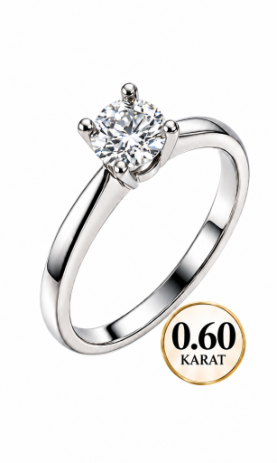 0.60 Karat Tektaş Pırlanta Yüzük