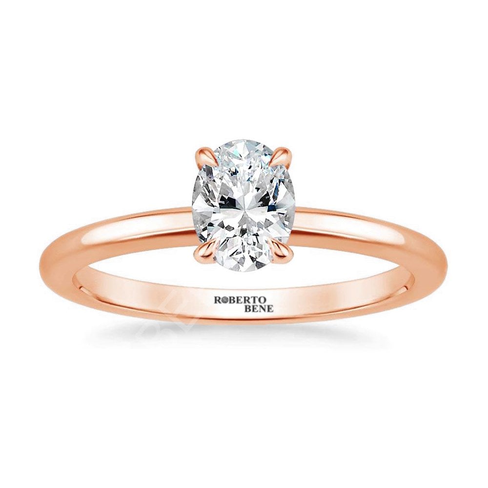 0.50 Karat Oval Kesim Tektaş Yüzük GIA Sertifikalı