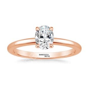 0.50 Karat Oval Kesim Tektaş Yüzük GIA Sertifikalı