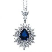 pırlanta safir kolye KOLYE-RB54
