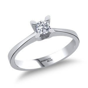 0.30 Karat D Renk Uluslararası Sertifikalı Tektaş Pırlanta Yüzük | Roberto Bene