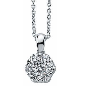 0.50 Karat Pırlantalı Tektaş Effect Kolye Modeli