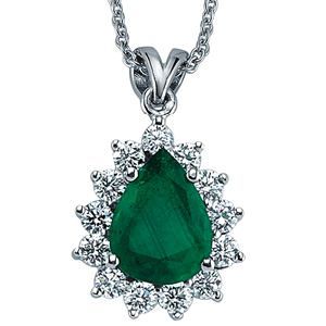 pırlanta zümrüt kolye KOLYE-RB79 hürrem modeli