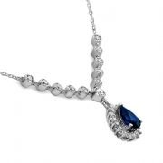 Tasarım Safir Pırlanta Kolye Sapphire