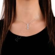 1.00 Karat Oval Kesim Pırlantalı Tria Kolye | Roberto Bene
