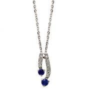 0.05 karat pırlantalı kolye sapphire