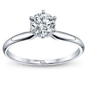 GIA Sertifikalı 0.60 Karat F Renk Uluslararası Sertifikalı Tektaş Pırlanta Yüzük