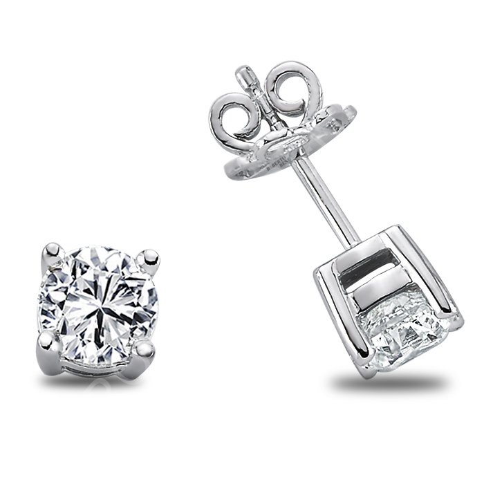 0.80 Karat Tek Taş Küpeler Pırlanta H Renk VS Berraklık GIA Sertifikalı