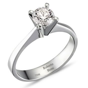 0.80 Karat G Renk VS2 Berraklık GIA Sertifikalı Tektaş Pırlanta Yüzük
