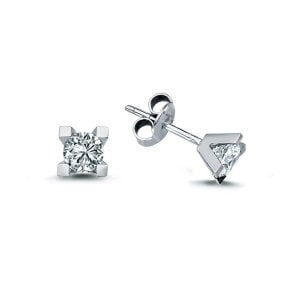 Tektaş Küpe 0.50 Karat Pırlanta F Renk HRD Sertifikalı