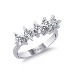 0.60 Karat Beştaşlı Pırlanta Alyans Modelleri