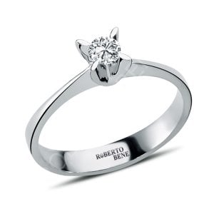 0.35 Karat G Renk SI Berraklık Pırlanta Tektaş Yüzük – Uluslararası Sertifikalı