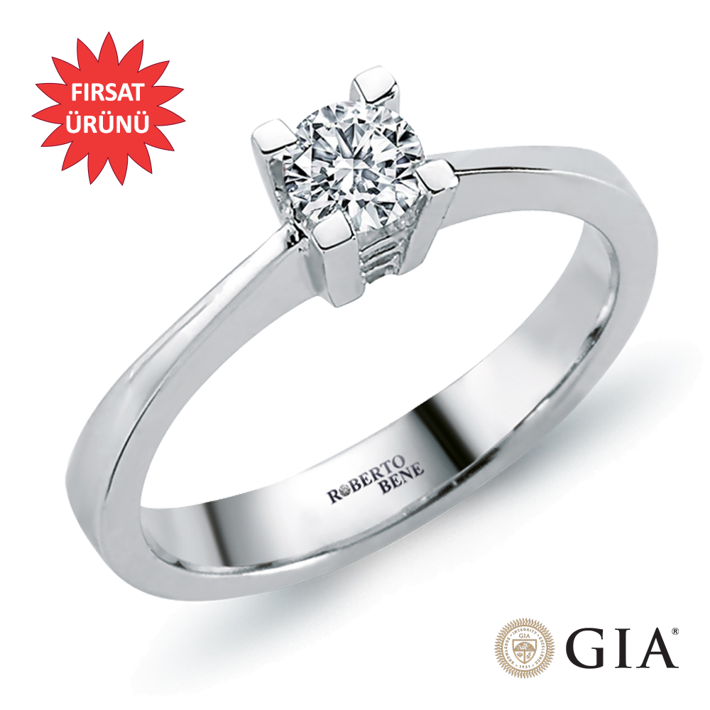 0.40 Karat E Renk VS2 Berraklık Tektaş Yüzük GIA Sertifikalı
