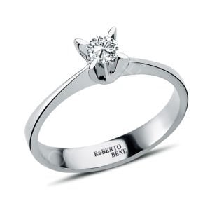 0.18 Karat D Renk HRD Sertifikalı Tektaş Pırlanta Yüzük