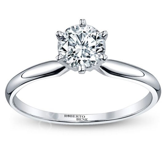 0.60 Karat F Renk SI1 Berraklık GIA Sertifikalı Tektaş Pırlanta Yüzük