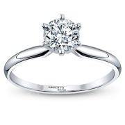 0.60 Karat F Renk SI1 Berraklık GIA Sertifikalı Tektaş Pırlanta Yüzük