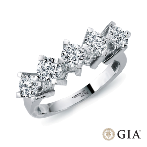 1.75 Karat F Renk Beştaş Pırlanta Yüzük GIA Sertifika | Roberto Bene