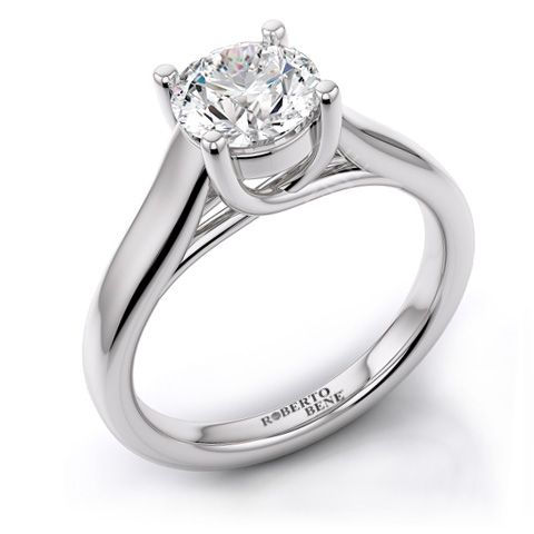 1.30 ct GIA & HRD Uluslararası Pırlanta Beyaz Altın Tek Taş Yüzük