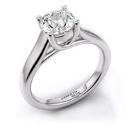 1.30 ct GIA & HRD Uluslararası Pırlanta Beyaz Altın Tek Taş Yüzük