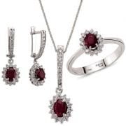 2.64 Karat Yakut Taşlı Pırlanta Set