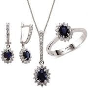 2.70 Karat Safir Taşlı Pırlanta Set