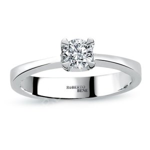 0.37 Karat F Renk VS2 Berraklık GIA Sertifikalı Tektaş Pırlanta Yüzük