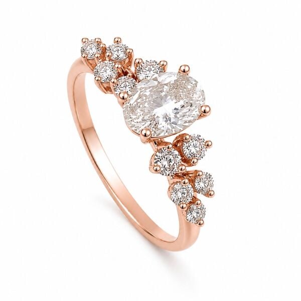 0.80 Karat Oval Kesim Pırlanta Yüzük