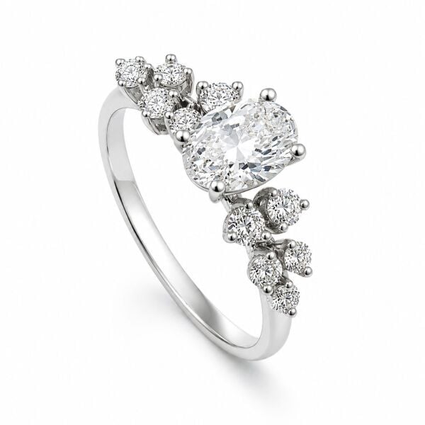 0.80 Karat Oval Kesim Pırlanta Yüzük