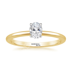 0.30 Karat Oval Kesim Tektaş Yüzük