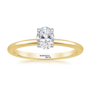 0.40 Karat Oval Kesim Tektaş Yüzük