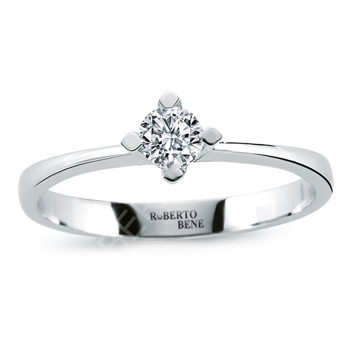 0.25 Karat F Renk Tektaş Pırlanta Yüzük | Roberto Bene