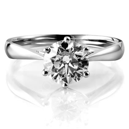 1.00 carat F Renk SI Berraklık Pırlanta Tektaş Yüzük