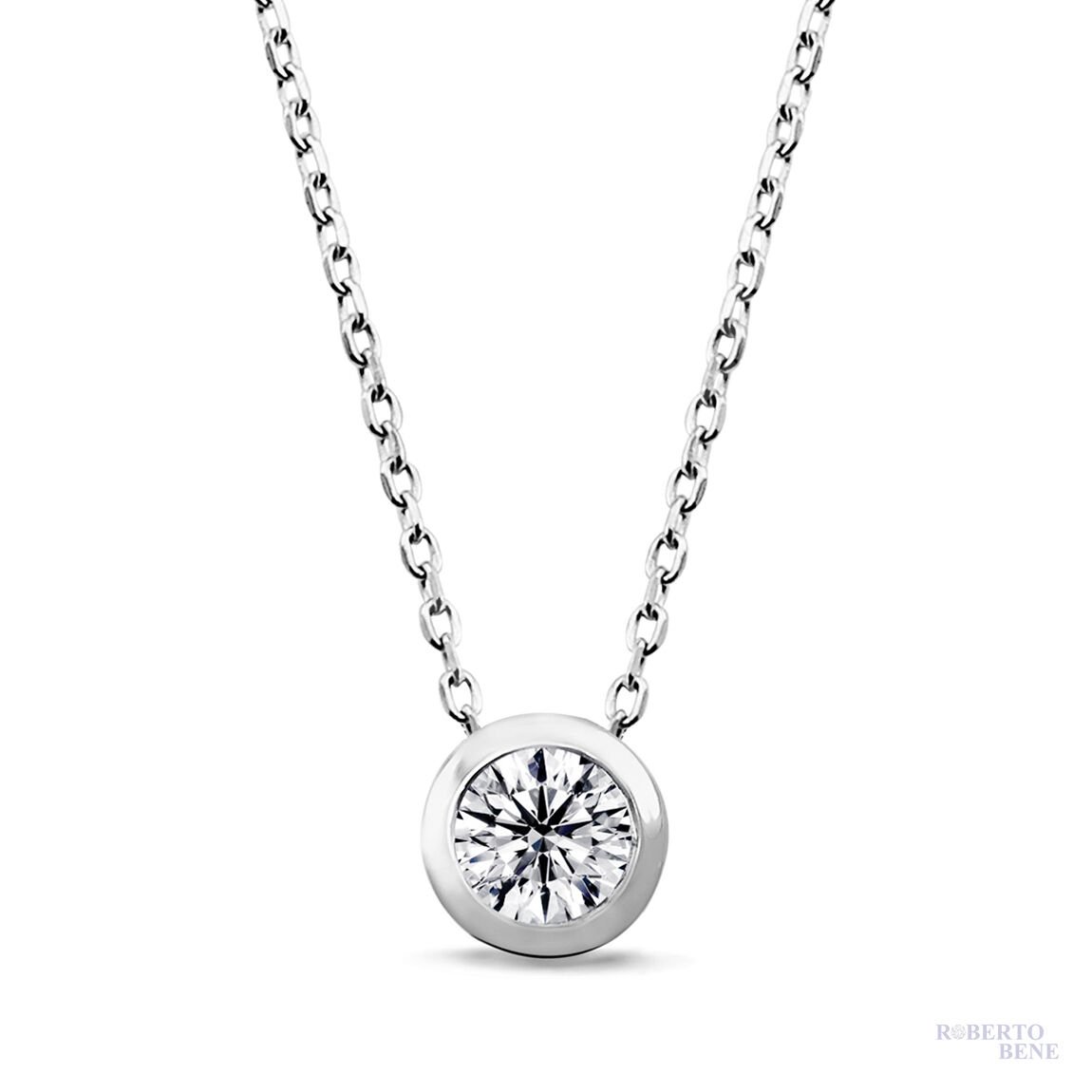 0.40 Karat HRD Sertifikalı G Renk Tektaş Pırlanta Kolye