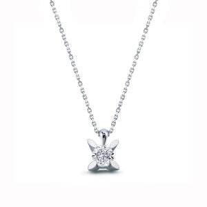 0.40 Karat Efektli Tektaş Pırlanta Kolye