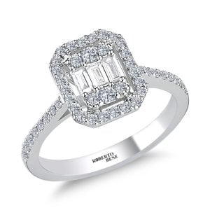 0.55 Karat Baget Pırlanta Tektaş Yüzük