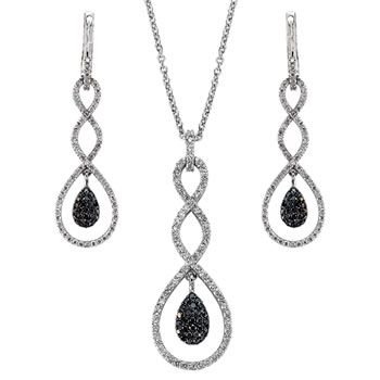 2.66 Karat İnfinity Siyah Beyaz Pırlanta Set