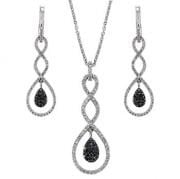 İnfinity siyah beyaz pırlanta set