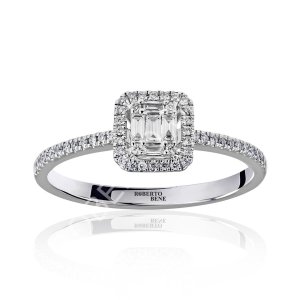 0.22 Karat Baget Pırlanta Tektaş Yüzük