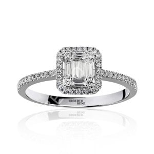 0.33 Karat Baget Pırlanta Tektaş Yüzük