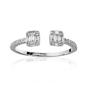 0.24 Karat Pırlantalı Baget Yüzük