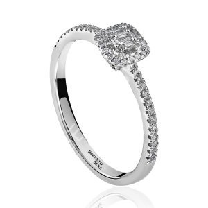 0.16 Karat Baget Pırlanta Tektaş Yüzük