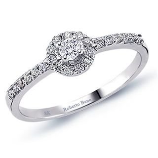 0.33 Karat Halo Tektaş Pırlanta Yüzük Modeli