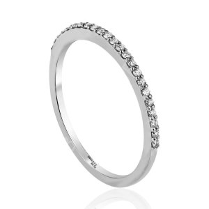 0.16 Karat F Renk VS Berraklık Yarımtur Pırlanta Yüzük Beyaz Altın