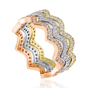 0.29 Karat G Renk VS Berraklık Özel Tamtur Pırlanta Alyans Yüzük Sarı Altın