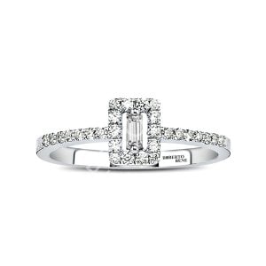 0.21 Karat F Renk Baget Pırlanta Tektaş Yüzük