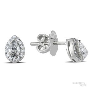 0.56 Karat Damla Kesim Pırlanta Set Küpe