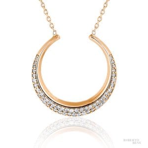 0.25 Karat F Renk Tasarım Pırlanta Kolye | Roberto Bene