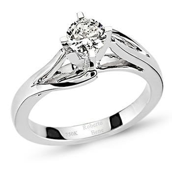 0.50 Karat G Renk VS2 Berraklık GIA Tasarım Tektaş Pırlanta Yüzük